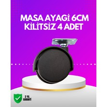 Majeur Masa ve Koltuk Için Kilitsiz Tekerlek Seti 6 cm