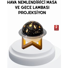 Majeur USB Mini Hava Nemlendirici ve Projeksiyon Lamba – Taşınabilir, Sessiz, Dekoratif Aromaterapi Cihazı