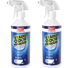 Bio Petactive Staın & Odor Remover Leke ve Koku Giderici Temizleme Spreyi 490 Ml. x 2 Adet