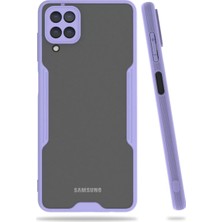 Majeur Galaxy A22 Kılıf Platin Silikon  Lila