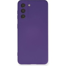 Majeur Galaxy S21 Kılıf Nano Içi Kadife Silikon  Mor