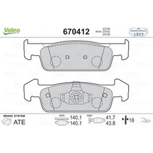 Valeo Depomix Ön Balata Clio Iv 1.2 1.5dci 12 Dacia Sandero Ii 1.2.1.2 Lpg 2012 Logan 12 140.2X18X42