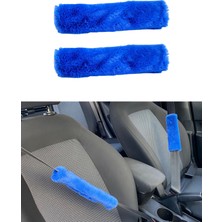 Majeur Peluş Seyahat Emniyet Kemer Pedi Kılıfı 2'li Mavi