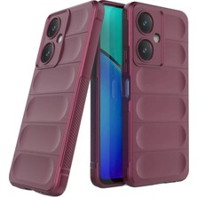 Majeur Vivo Y27 Kılıf Optimum Silikon  Bordo