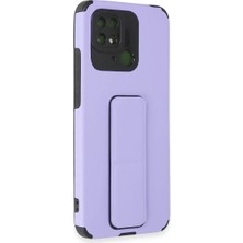 Majeur Xiaomi Redmi 10C Kılıf Mega Standlı Silikon  Lila