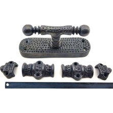 Vice Avm Antika Tarz Dekoratif Pirinç Üstten Ispanyolet - 133X40 Mm, Oksit TG-1395 340284
