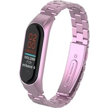 Majeur Mi Band 4 Metal Baklalı Kordon  Rose