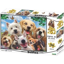 Prime 3D - Köpek Selfie 500 Parça Yetişkin Puzzle