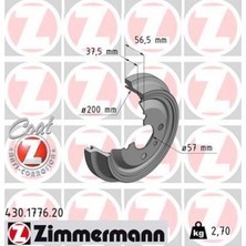 Zimmermann Depomix Arka Kampana Astra F 1.4i-1.6i 91 98 Kadett 79 91 228X200X38X100X56 4dl