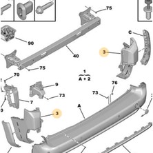 OE-PSA 9816804180 Sag Arka Tampon