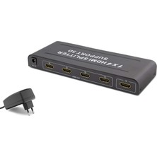  hadron hdx1294 4 port hdmı splitter 1.4v 1080p 3d 1-ın 4-out siyah (giriş 1xhdmi-çıkış 4 xhdmi)