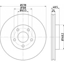 Frendi Depomix Ön Fren Aynasi Adet Focus 04-12 Cmax 07-10 S40 06-10 C30 10-12 C70 06-13 V50 05-12 278X25X5DLXHVLI