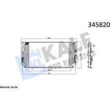 Kale Depomix Klima Kondenseri Corolla 1.6 Si-1.8 Gt Ae 101 92-97 692X342X20 Al/al