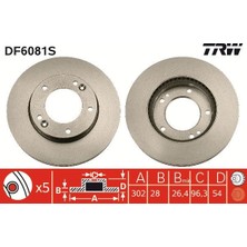 Trw DF6081S Fren Diski Ön 2'li Takım