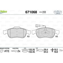 Valeo Val 671068 Fren Balatasi Ön