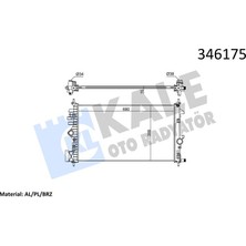 Kale Depomix Radyatör Insignia-Saab 9-5 1.6-1.8 08 Ac Mek 680X378X16 Al/pl/brz