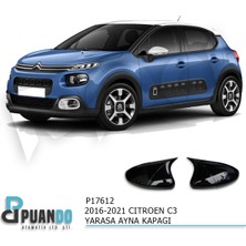 Puando P17612 2016-2021 Citroen C3 Batman Yarasa Ayna Kapagi P.b