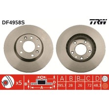 Trw DF4958S Fren Diski Ön 2'li Takım