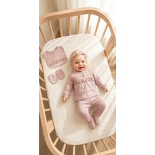 Miniday Baby Kız Bebek Mevlütlük Yenidoğan Hastane Çıkışı 5'li Set %100 Pamuk ZK5010