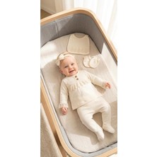 Miniday Baby Kız Bebek Mevlütlük Yenidoğan Hastane Çıkışı 5'li Set %100 Pamuk ZK5010