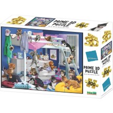 Prime 3D Giordano Yatak Odası Kedileri Puzzle 300 Parça
