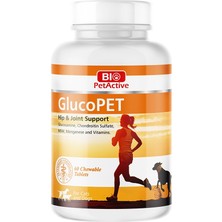 Bio Petactive Glucopet Kedi ve Köpekler Için 60 Adet Eklem Güçlendirici Tablet 90 Gr.