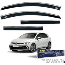 Beyaz 047 VW23 02 01 Vw Golf 8 2021- Kromlu Cam Rüzgarliği 4lü