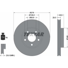 Textar Tx 92141205 Fren Diski Ön 2'li Takım