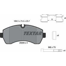 Textar Tx 2920002 Fren Balatasi Ön