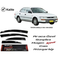 Beyaz Sps 60 Toyota Corolla 92-98 Mugen Cam Rüzgarliği Ön-Arka