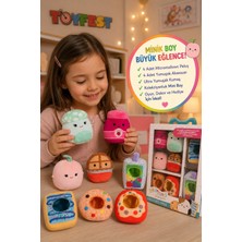 Toyfest Squishmallows Micromallows Snack Machine Deluxe Peluş Seti 8 Parça Lisanslı Mini 6 cm