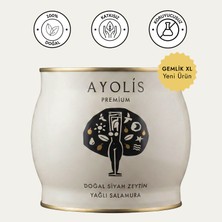 Ayolis Premium Gurme Yağlı Salamura Siyah Zeytin Xl 1700 G (Ayolis Zeytinyağlı)