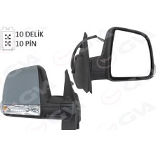 GVA Depomix Diş Dikiz Aynasi Elektrikli Sağ Doblo Iii 2011 Md. Sinyalli Katlanir / Power Flok Astarli 10 Fiş
