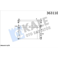 Kale Depomix Brazing Versiyonu KL195500 Fiat Linea Punto Evo 1.3/1.6 Mjtd 1.4tjet 07 12 mt Mekanik 620X416 X34 Su Radyatörü