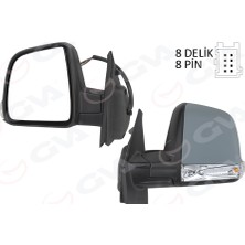 GVA Depomix Diş Dikiz Aynasi Elektrikli Sol Doblo Iii 2011 Md. Sinyalli Katlanir / Power Flok Astarli 8 Fiş