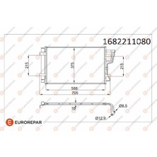 Eurorepar 1682211080 Klima Radyatörü