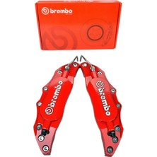 Çelik Oto GPCLKA118 Kali̇per Kapaği 2 Li̇ Renkli̇ Metal Kirmizi