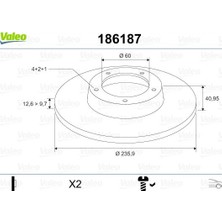Valeo Val 186187 Fren Diski Ön 2'li Takım