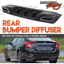 Beyaz 025.65 Honda Ci̇vi̇c Standart Si̇yah Di̇füzör