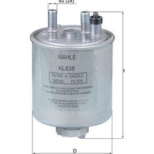 Mahle Mhl KL638 Yakit Filtresi