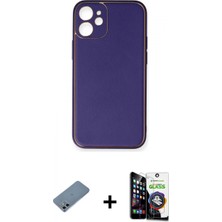 Marsilyan™- iPhone 12 Mini Kılıf Yadigar Klasik - Şeffaf Temperli Cam Ekran Koruyucu + Shine Kamera Lens Koruma Cam - Sabe