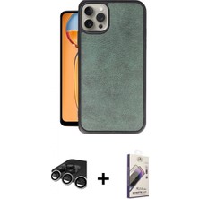 Marsilyan™- iPhone 15 Pro Max Kılıf Kıvılcım Işık Serisi - Siyah Bilvis 3D Mat Cam Ekran Koruyucu + Raze Metal Kamera Lens - Gs
