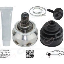 GVA Depomix Ön Aks Kafasi Diş Sağ-Sol Volvo S60 I 00 10 C70 I 96 02 36 27 56.5 114MM Boy 48 Abs Li
