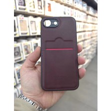 Ermer Iphone 16E Için Kredi Kartlıklı Deri Kılıf