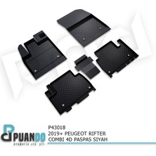 Puando P43018 2019+ Peugeot Rifter / Doblo 4d Paspas Siyah