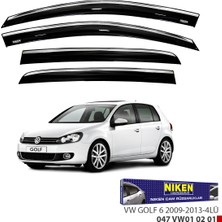 Beyaz 047 VW01 02 01 Vw Golf 6 2009-2013 Kromlu Cam Rüzgarliği 4lü