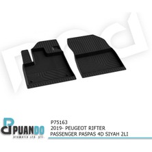 Puando P75163 2019- Peugeot Rifter Passenger Paspas 4d Siyah 2li