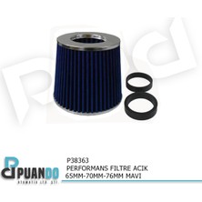 Puando P38363 Performans Filtre Acik 65MM-70MM-76MM Mavi