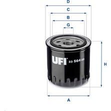 Ufi Ufı 23.564.00 Yag Filtresi