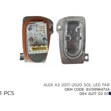 064 AU17 03 01 Niken Audi A3 2017-2020 Sol LED Far Modül 8V0998473A